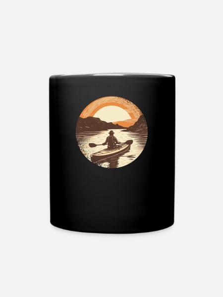 Kanu Canadier-Canoe Kajak Water-Paddle - Tasse einfarbig - Schwarz