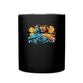 KAYAKS CANOË RAFTING BATEAU Kayak Rafting Paddle - Mug uni - noir - Devant