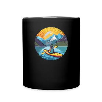 KAYAKS CANOË RAFTING BATEAU Kayak Adultes-paddle - Mug uni - noir - Devant
