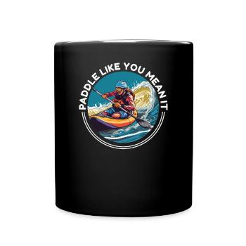 KAYAKS CANOE RAFTING BOAT Kayaking - Full Colour Mug - black - Front