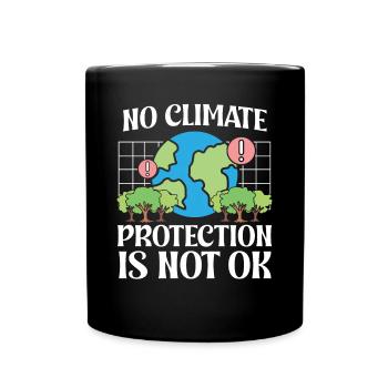 Activisme environnemental Pas de protection du climat Pas ok Terre - Mug uni - noir - Devant