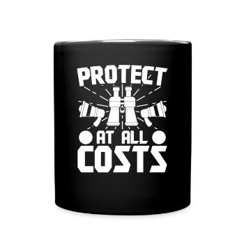 Lifeguard Protect At All Costs Lifeguard - Full Colour Mug - black - Front