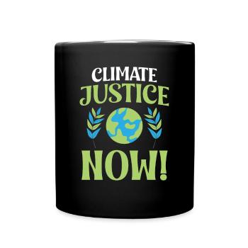 Environmental Activism Climate Justice Now Environmental Protection - Full Colour Mug - black - Front