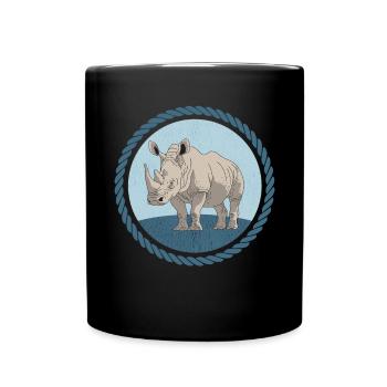 Rhinoceros Rhinoceros Rhinos Gift - Full Colour Mug - black - Front