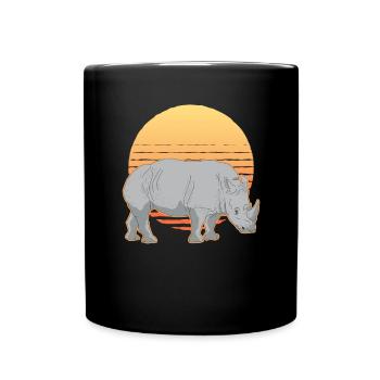Rhinoceros Rhinoceros Rhinoceros Gift - Full Colour Mug - black - Front