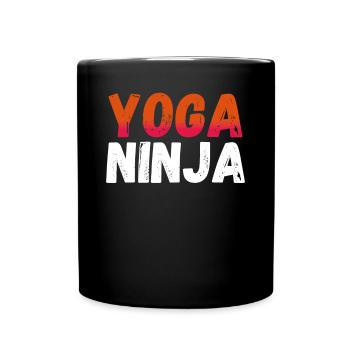 Ninja de yoga - Mug uni - noir - Devant