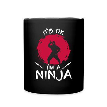 C’est bon, je suis un ninja - Mug uni - noir - Devant