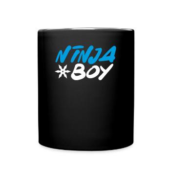 Garçon ninja bleu - Mug uni - noir - Devant