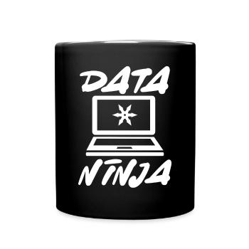 Étoile ninja des données - Mug uni - noir - Devant