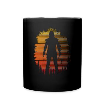 Ninja in retro vintage - Full Colour Mug - black - Front
