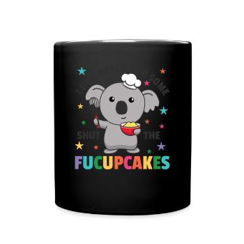 Je viens de vous faire cuire un peu fermer les fucupcakes koala - Mug uni - noir - Devant