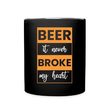 Bier Bier trinken Beer Design Geschenk - Tasse einfarbig - Schwarz - Vorne