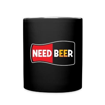 J’ai besoin de bière bière boire de la bière - Mug uni - noir - Devant