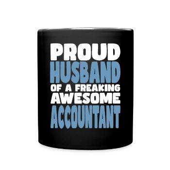 Fière épouse d’un sacré bon comptable - Mug uni - noir - Devant