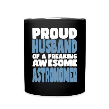Stolze Ehefrau Eines Verdammt Guten Astronoms - Tasse einfarbig - Schwarz - Vorne