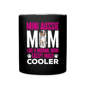 Miniature Australian Shepherd - Tasse einfarbig - Schwarz - Vorne