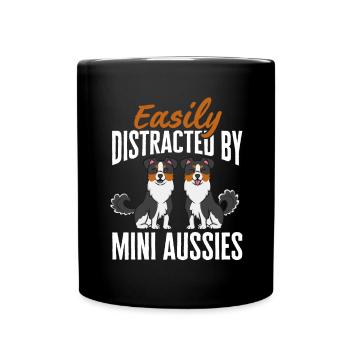 Miniature Australian Shepherd - Full Colour Mug - black - Front