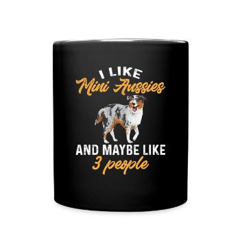 Miniature Australian Shepherd - Full Colour Mug - black - Front