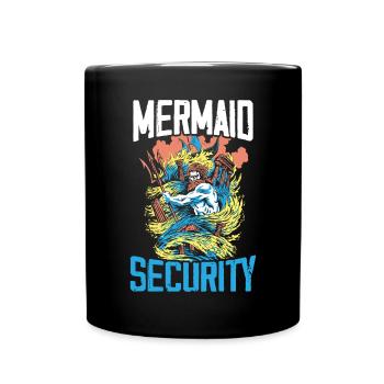 Mermaid Security Meilleur papa de tous les temps Fête des pères Sirène - Mug uni - noir - Devant