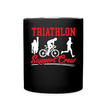 Triathlon Athlet Triathlet Schwimmen Radfahren Laufen - Tasse einfarbig - Schwarz - Vorne