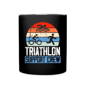 Triathlon Athlet Triathlet Schwimmen Radfahren Laufen - Tasse einfarbig - Schwarz - Vorne