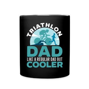 Triathlon Athlet Triathlet Schwimmen Radfahren Laufen - Tasse einfarbig - Schwarz - Vorne