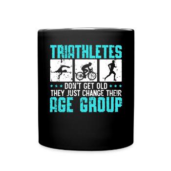 Triathlon Athlet Triathlet Schwimmen Radfahren Laufen - Tasse einfarbig - Schwarz - Vorne