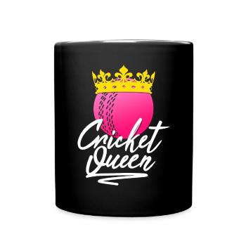 Reine du cricket - Mug uni - noir - Devant