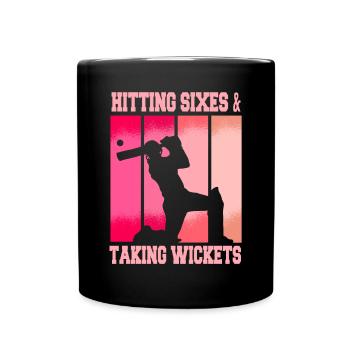 Joueuse de cricket drôle - Mug uni - noir - Devant