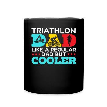 Triathlon Athlet Triathlet Schwimmen Radfahren Laufen - Tasse einfarbig - Schwarz - Vorne