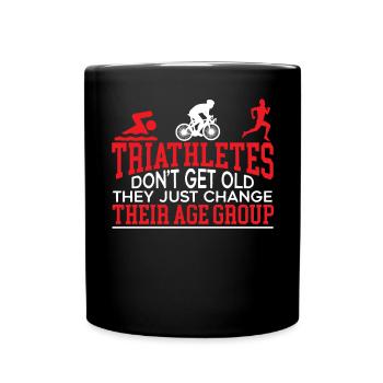 Triathlon Athlet Triathlet Schwimmen Radfahren Laufen - Tasse einfarbig - Schwarz - Vorne