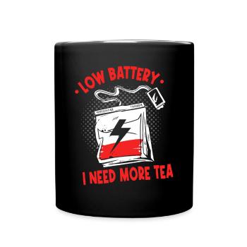 I need more tea | Teabag | Funny Tea Infusion - Full Colour Mug - black - Front