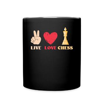 Funny Chess saying Design - Full Colour Mug - black - Front