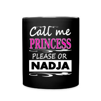 Je suis Nadja Princess Nadja Girl Gift - Mug uni - noir - Devant