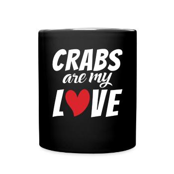 Krabbenliebhaber Geschenke - Tasse einfarbig - Schwarz - Vorne