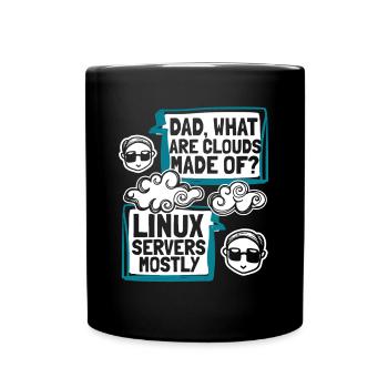 Dad What Are Clouds Made Of Developer Coder - Tasse einfarbig - Schwarz - Vorne