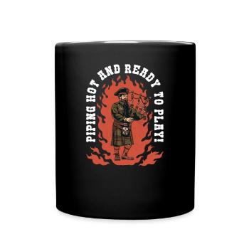 Cornemuse des Highlands écossais cornemuse - Mug uni - noir - Devant