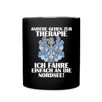 Nordsee - Tasse einfarbig - Schwarz - Vorne