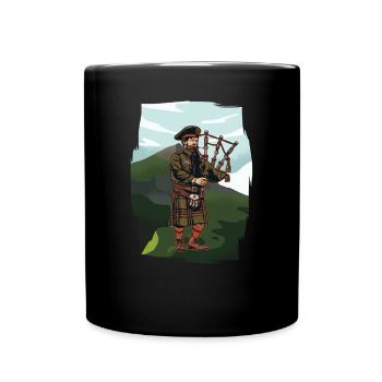 Cornemuse des Highlands écossais cornemuse - Mug uni - noir - Devant
