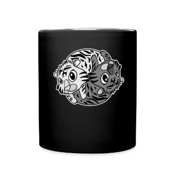 Tiger Yin Yang - Tasse einfarbig - Schwarz - Vorne
