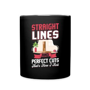Laying Straight Lines - Flooring Installer - Full Colour Mug - black - Front