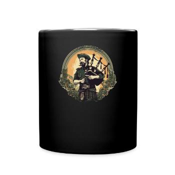 Bagpiper Scottish bagpipe sound - Mug uni - noir - Devant