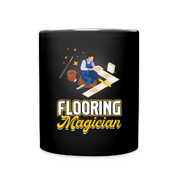 Magicien des revêtements de sol - Installateur de revêtements de sol - Mug uni - noir - Devant