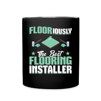 Best Flooring Installer - Tasse einfarbig - Schwarz - Vorne