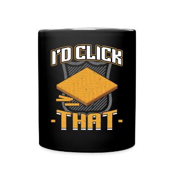 Je cliquerais dessus - Installateur de revêtements de sol - Mug uni - noir - Devant