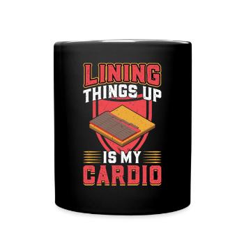 Aligner les choses est mon cardio - installateur de revêtements de sol - Mug uni - noir - Devant