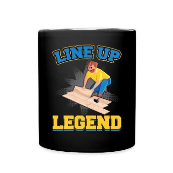 Line Up Legend - Installateur de revêtements de sol - Mug uni - noir - Devant