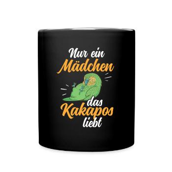 Kakapo nur ein Mädchen Papagei Kakapo - Tasse einfarbig - Schwarz - Vorne