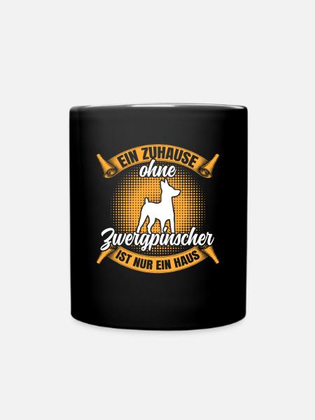 Ohne Zwergpinscher nur ein Haus Rehpinscher - Tasse einfarbig - Schwarz