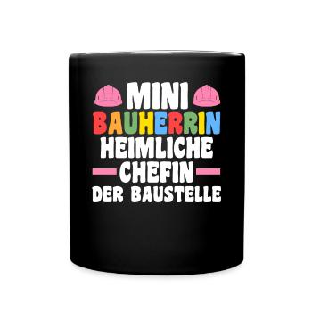 Bauherrin - Tasse einfarbig - Schwarz - Vorne